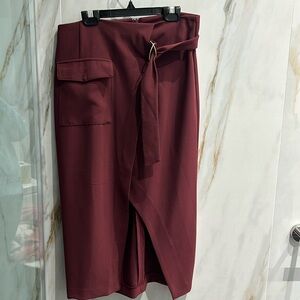 Forever 21 belted skirt with split
